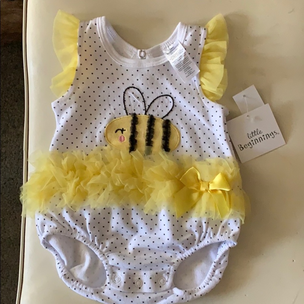 Little Beginnings yellow tutu onesie